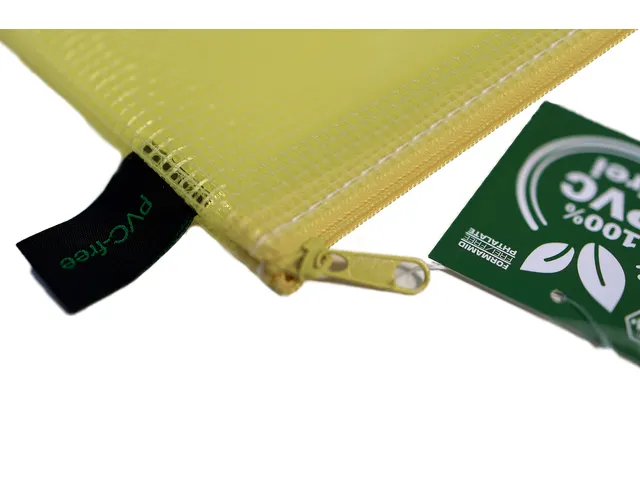 etui A4 PVC-vrij geel transparant met ritssluiting