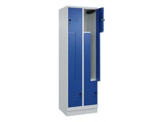 Z-garderobekast,HxBxD 1950x600x500mm,vak B 150/300mm,draaigrendel - 2