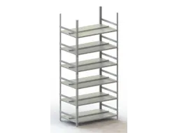 Schroefstelling Basisveld Ral7035 1850x1004x604mm 6legborden 80kg
