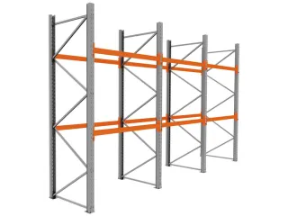 palletstelling,basis+2xaanbouw,HxBxD 3360x5875x1100mm,vakl. 3000kg - 1
