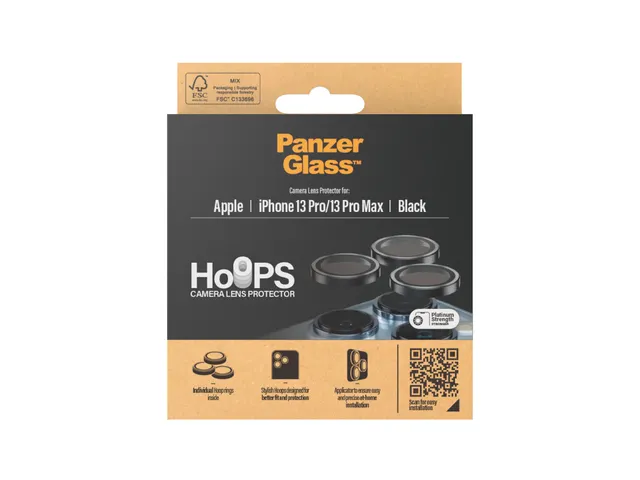 PanzerGlass Hoops Camera Lens Protector Black for iPhone 13 Pro |