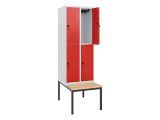 Dubbeldekse dekenkist,HxBxD 1950x600x815mm,2x2vak.,vak B 300mm - 2