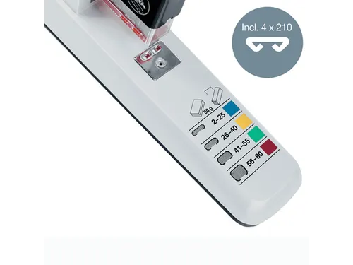 Blokhechter Leitz 5551 Heavy Duty 80vel zilvergrijs