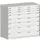 ladekast HxBxD 1200x1300x750mm 8laden romp RAL7035 front RAL7035