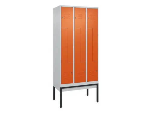 Z-garderobekast,HxBxD 2120x900x500mm,vak B 150/300mm,cil.-slot