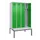 locker met bank,voor scheiding van kleding,HxBxD 2120x1200x815mm,4vak