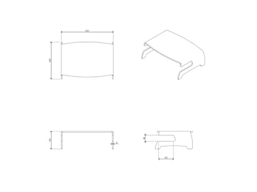 Notebook Center Transparant Acryl 17 inch