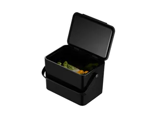 Afvalbak Deco Food Waste Caddy 4 Liter Zwart - 6