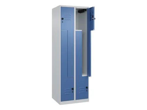 Z-garderobekast,HxBxD 1850x600x500mm,vak B 150/300mm,draaigrendel