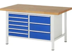 werkbank,HxBxD 840-1040x1500x900mm,beukblad,draagverm. 1250kg,4voeten