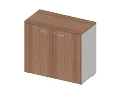 Kantoorkast Romp Aluminium Front Canaletto-Hout bxdxh 900x450x815mm