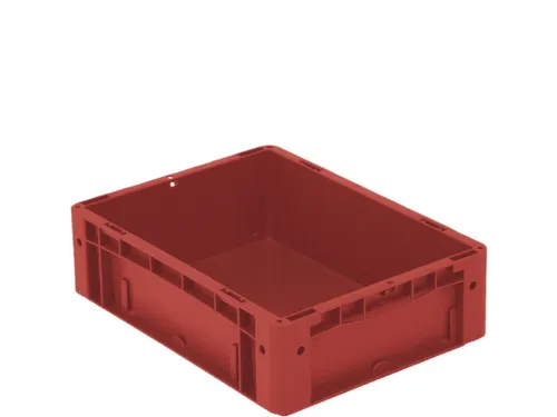 Euronorm Stapelkrat Pp Hxlxb 120X400X300Mm Wanden/bodem Gesloten Rood