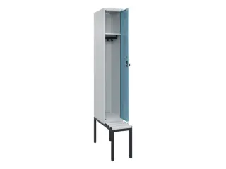 locker met bank,HxBxD 2120x300x815mm,1vak,vak B 300mm,draaigrendel - 1