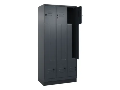 Z-garderobekast,HxBxD 1950x900x500mm,vak B 150/300mm,draaigrendel