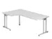 hoek-bureau,HxBxD 720x2000x800/1200mm,blad wit,verdieping links