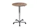 zuilheftafel,HxØ 720-1140x800mm,rond,voetkruis verchroomd