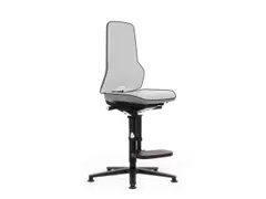 Modulaire draaistoel 590-870mmx470mm opstap glijders flexband grijs