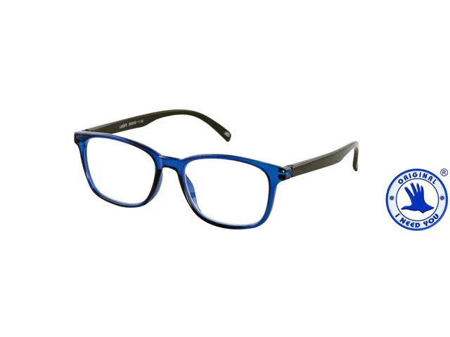 Leesbril I Need You +2.50 dpt Lucky blauw-zwart
