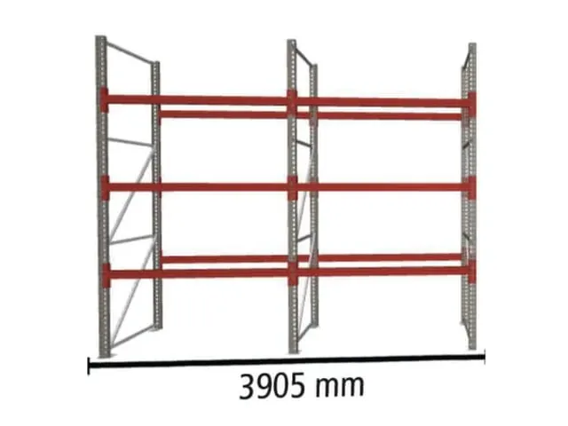 rayonnage à palettes base+1xsuivant HxlxP 3300x3905x1100mm