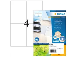 HERMA 10734 Etiketten gerecycled papier A4 105x148mm Wit 320 stuks
