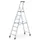 Boktrap Aluminium H 1 48m L 2 26m 7treden Platform Spreidbeveiliging