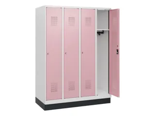 schoollocker,HxBxD 1630x1200x500mm,4vak,vak B 300mm,cil.-slot,sokkel - 1