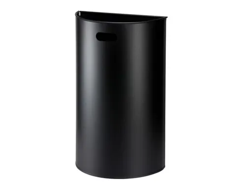 afvalbak,40l,HxBxD 647x395x195mm,wandmontage,romp staal zwart