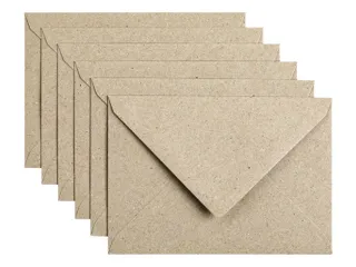 Envelop Papicolor C6 114x162mm Kraft grijs Gegomd - 1