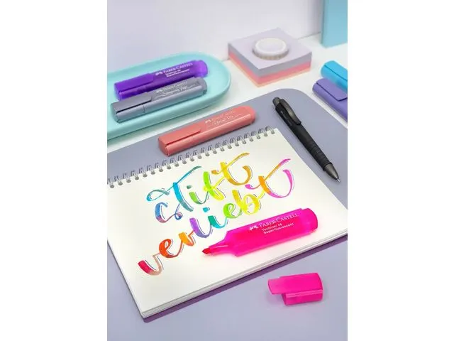 Tekstmarker Faber Castell Metallic zilver