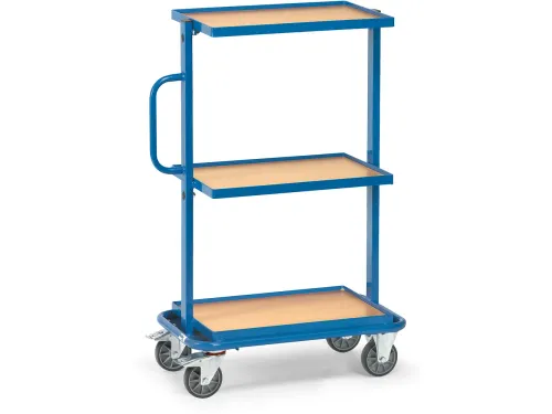 Bijzetwagen 32901 200kg 3 Etages Hout 605x405mm Ral5007