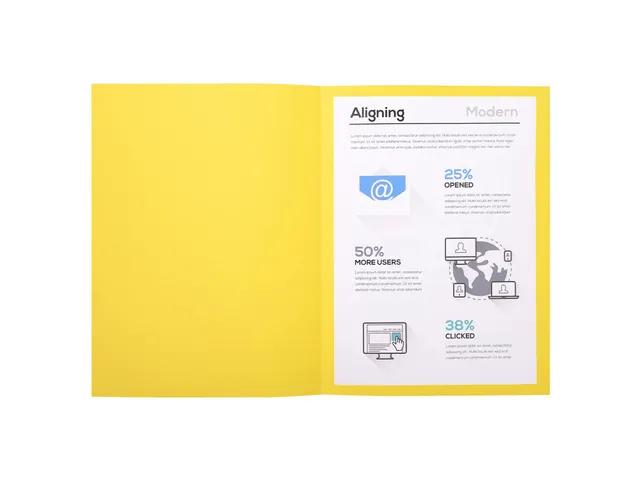 100 dossiermappen FOREVER 250 100%gerecycleerd 24x32cm Geel