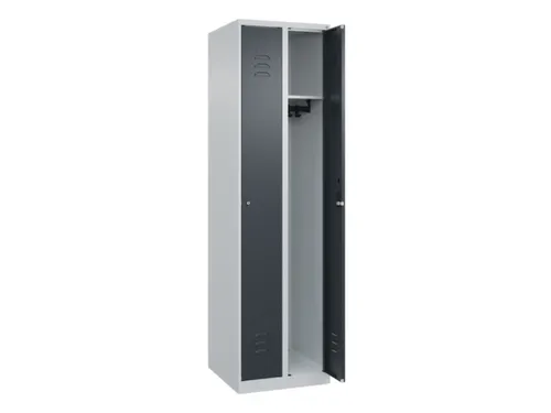 locker,HxBxD 1850x500x500mm,2vak,vak B 250mm,cil.-slot,staand op vloer