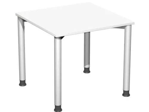In Hoogte Verstelbaar Bureau 680-800X800X800Mm Blad Wit 4-Voeten