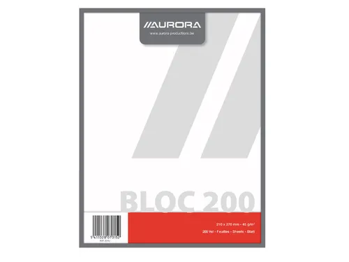 Kladblok Aurora 210x270mm blanco 200 vel 45gr