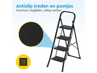 Huishoudtrap BRASQ 4 treden SLM400 zwart - 15