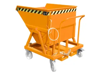 Kiepbak Staalplaat 1115x1010x1220mm Inh. 0.40m³ 1000kg Oranje - 1