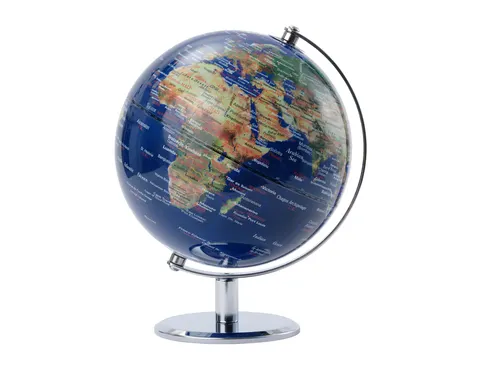 TROIKA Wereldbol Lunar 20cm Chroom Blauw-Groen