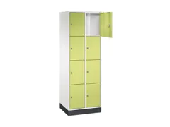 lockerkast,HxBxD 1950x620x500mm,2x4vakken,cil.-slot,sokkel