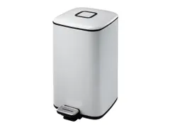 Vierkante Pedaalemmer Regent Step Bin 12 Liter Wit