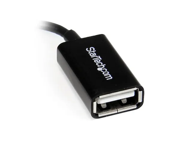 Câble adaptateur Micro USB angle droit vers USB Host OTG M/F 12cm