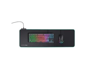 GXT 764 Glide-Flex XXL Muismat met RGB-verlichting 93x30cm zwart - 4
