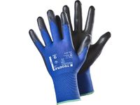 Handschoen Tegera 777, Maat 8 Polyurethaan Blauw Zwart