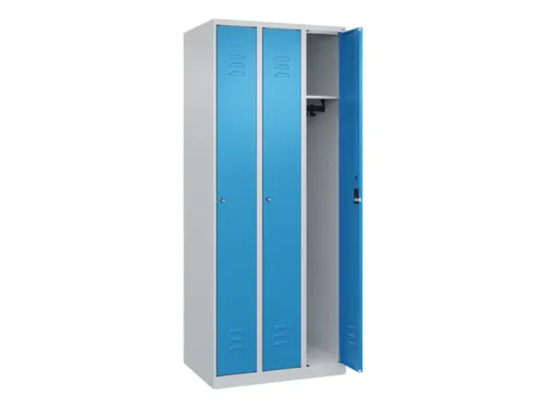 locker,HxBxD 1850x750x500mm,3vak,vak B 250mm,cil.-slot,staand op vloer