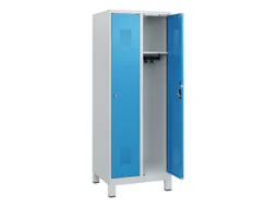 schoollocker,HxBxD 1630x600x500mm,2vak,vak B 300mm,cil.-slot,voeten