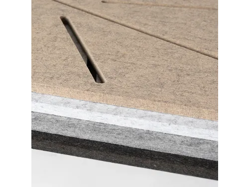 Akoestisch wandpaneel 8-hoek met patroon uitsnede 100x100cm Grijs