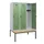 locker met bank,HxBxD 1950x1200x815mm,3vak,vak B 400mm,draaigrendel