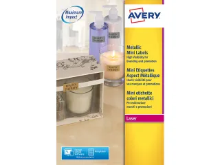 laseretiket Avery 38,1x21,2mm goud 25 vel 65 etiketten per vel - 1