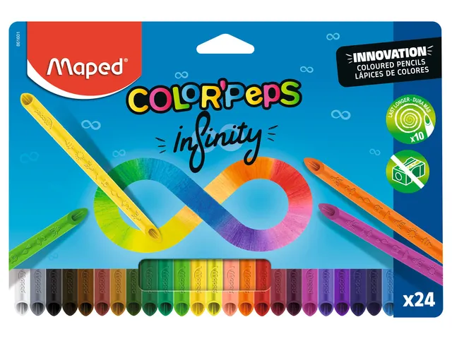 Crayon de couleur Maped Color'Peps Infinity boîte 24 couleurs