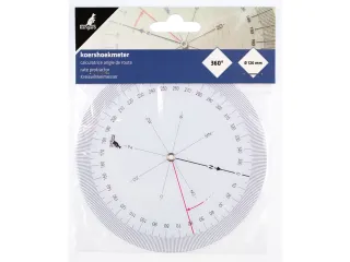 Koershoekmeter Kangaro kunststof 126mm transparant - 1