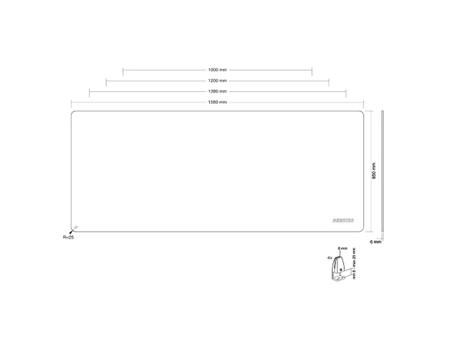 NS-GLSPROTECT140 transparant scherm